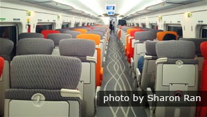 second class seat, high-speed train