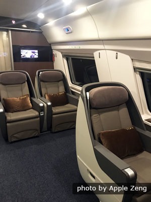 business class on Hong Kong high-speed trains, China trains
