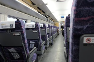 second class seat on high-speed train